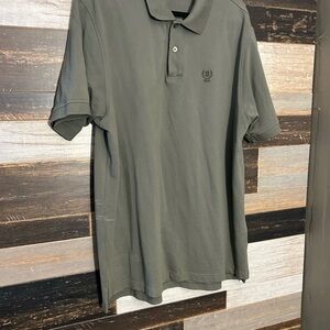 IZOD Men's Cotton Olive Green Polo Short Sleeves Top Size XL
